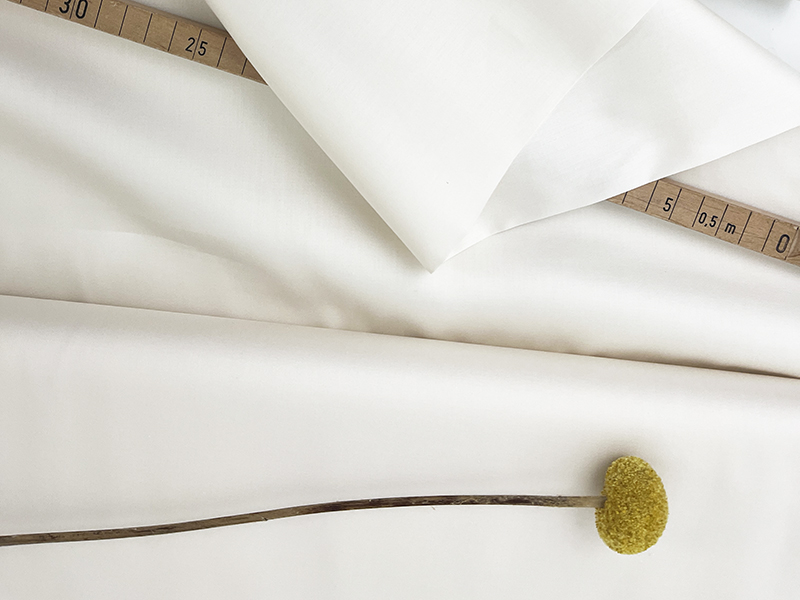 Cotton Satin, Baumwollsatin, Off-White