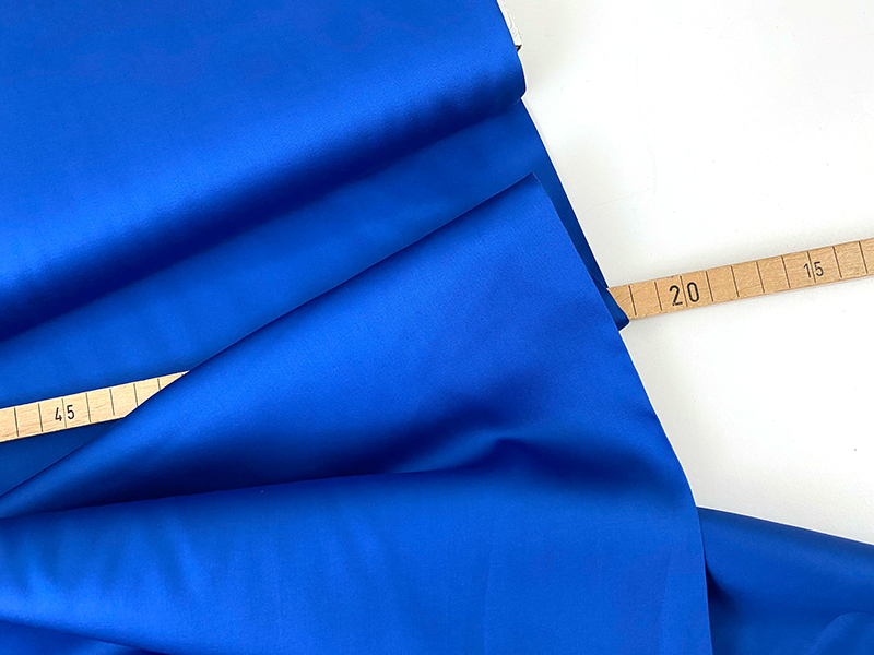 Cotton Satin, Baumwollsatin, Kobalt