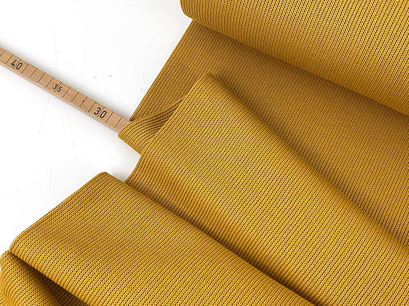 B-Ware!!! 0,50m + 0,30m Heavy Knit Doubleface Cotton, Ocker