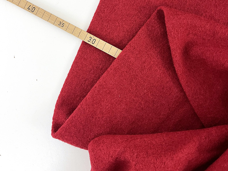 Reststück!!! 0,65m Merino Wollwalk, Rot – Bild 2