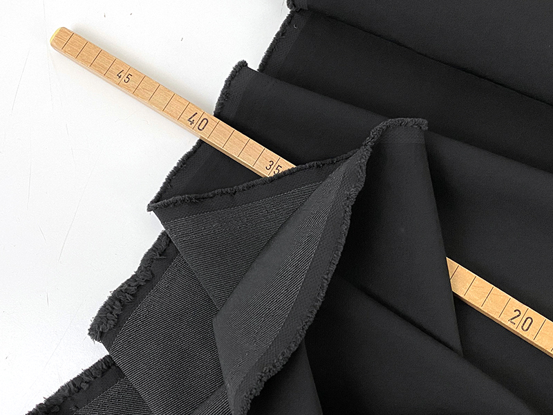 Reststück!!! 0,45m Woven Bengaline Waterproof, Schwarz