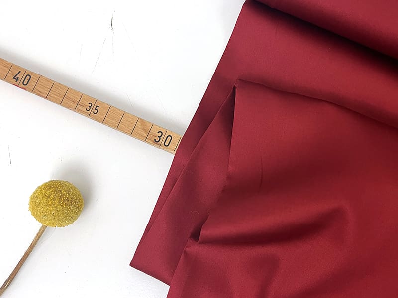 Cotton Satin, Baumwollsatin, Karmin