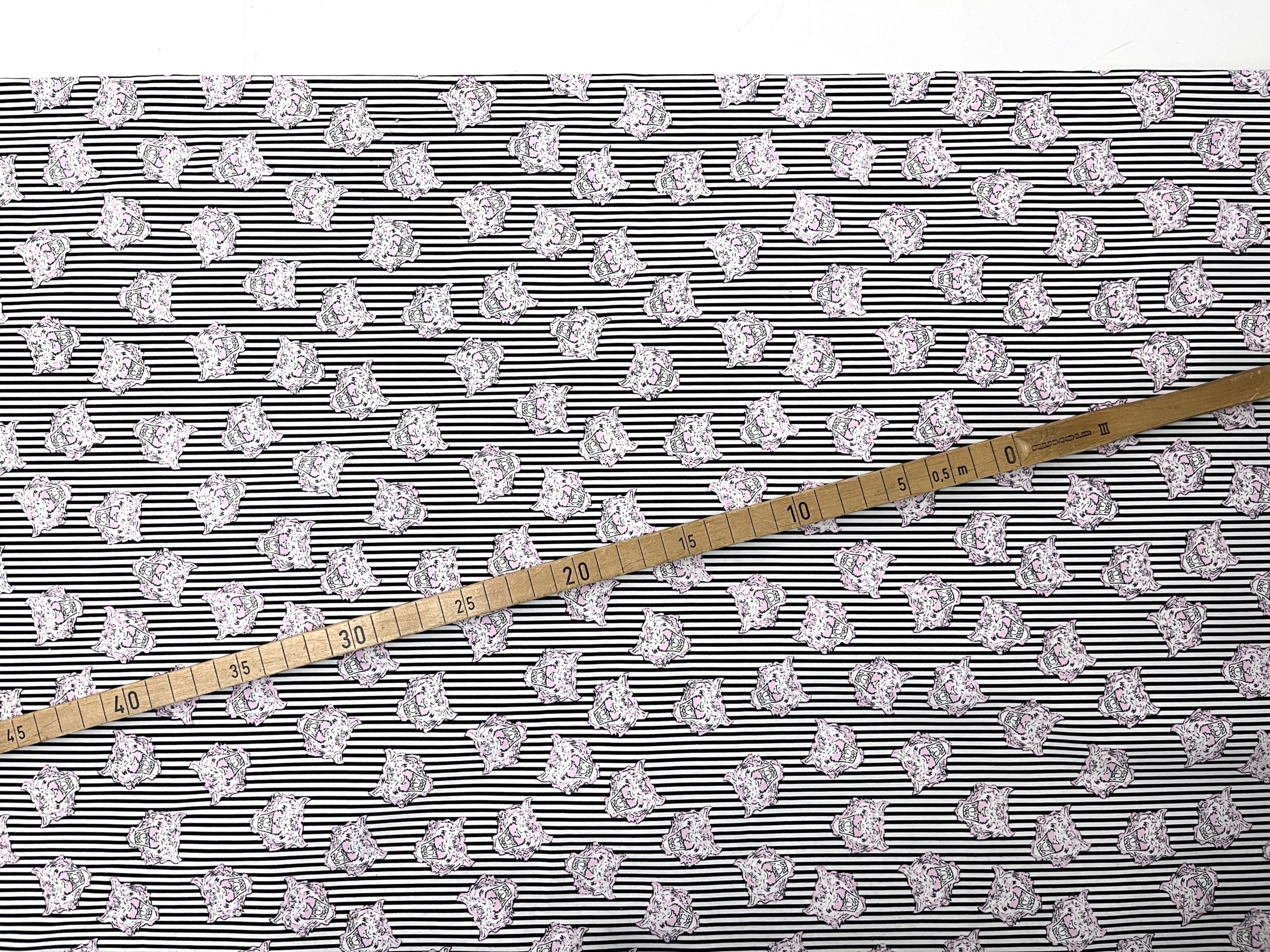 Reststück!!! 1,50m Woven Cotton Tiger Heads, Fibre Mood – Bild 3