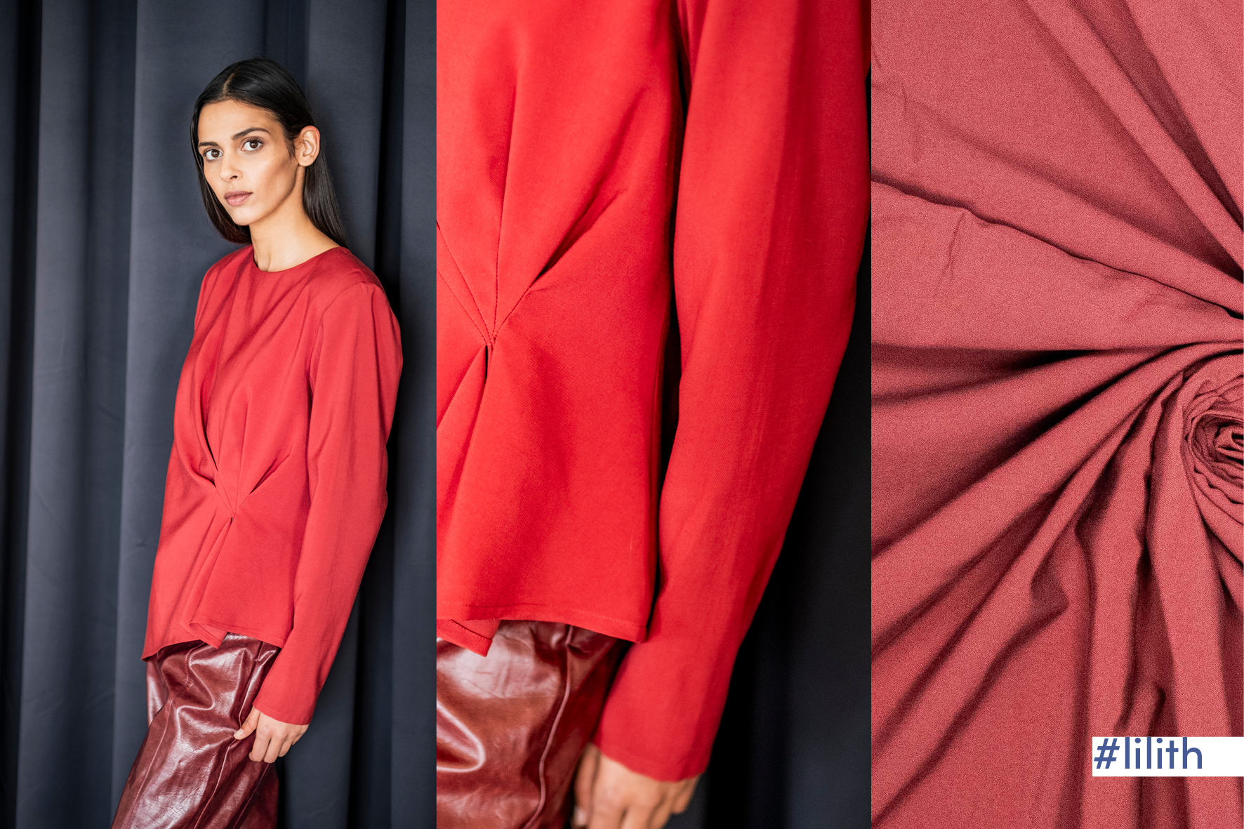 Woven Viskose (Tencel Finish), Herbstrot, Fibre Mood