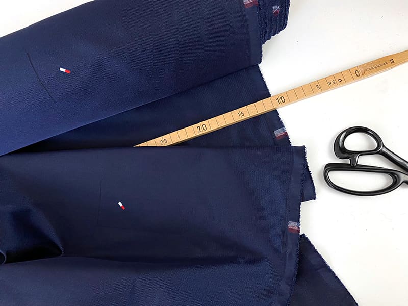 Futterstoff Navy (Designerleftover), Viskose