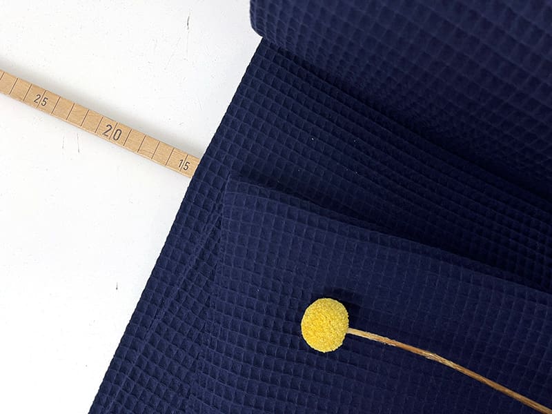 Waffelpiqué Baumwolle, Dunkelblau