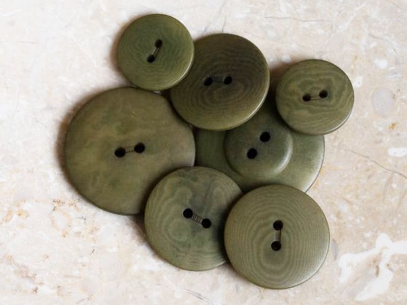 Atelier Brunette Corozo Knopf "Palm Ivy Green", 20mm