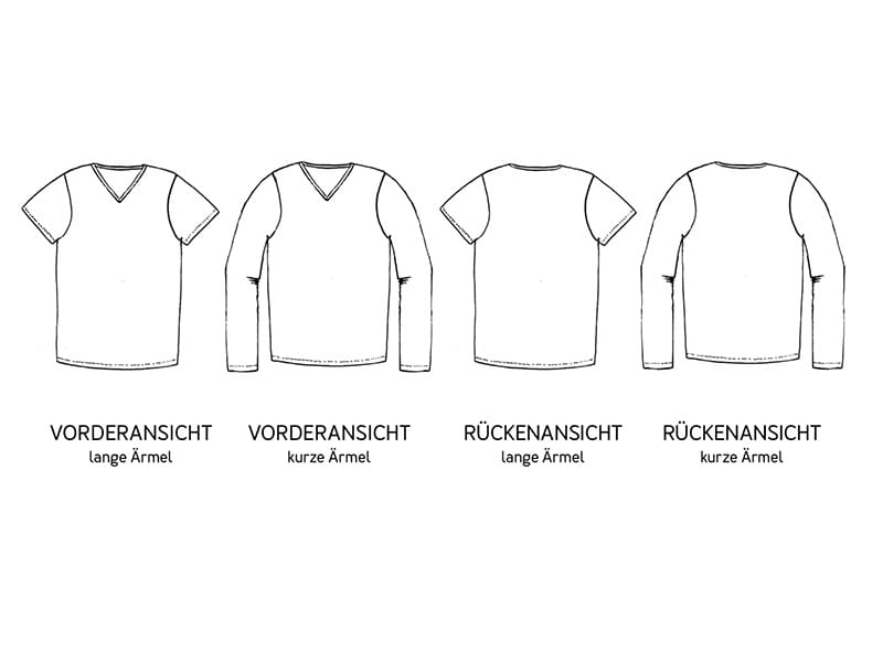 Schnittmuster Herr Erik - Basic Shirt mit V-Ausschnitt, studioschnittreif – Bild 2