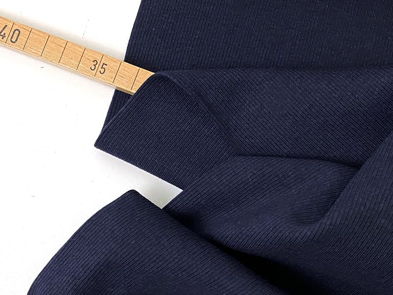 Rippenjersey Bambus Baumwolle, Navy
