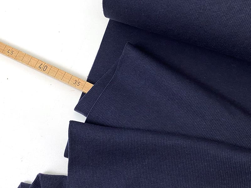 Rippenjersey Bambus Baumwolle, Navy – Bild 2