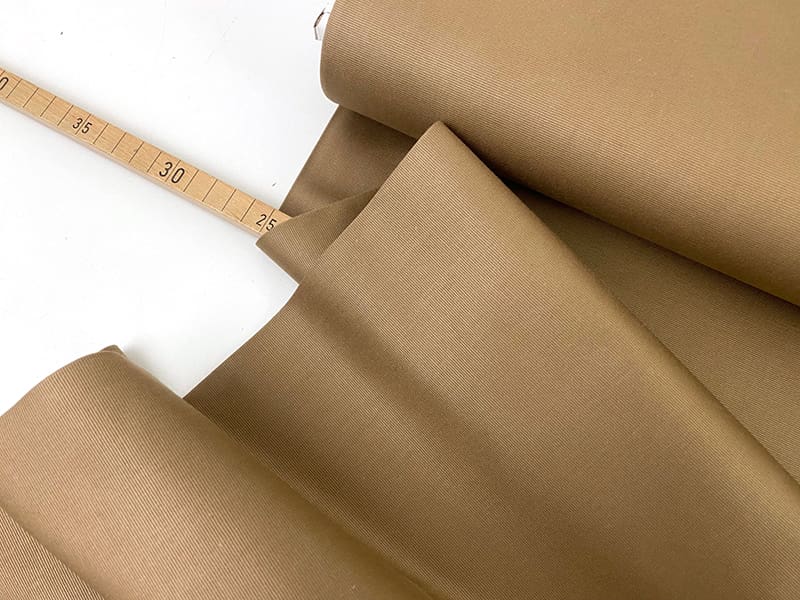 Reststück!!! 0,55m Designerleftover Baumwolle Viskose in Hosenqualität, Cognac – Bild 2