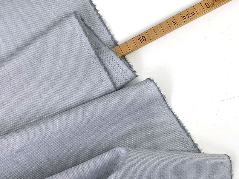 Designerleftover feine Popeline Jacquarddots, Hellgrau – Bild 2