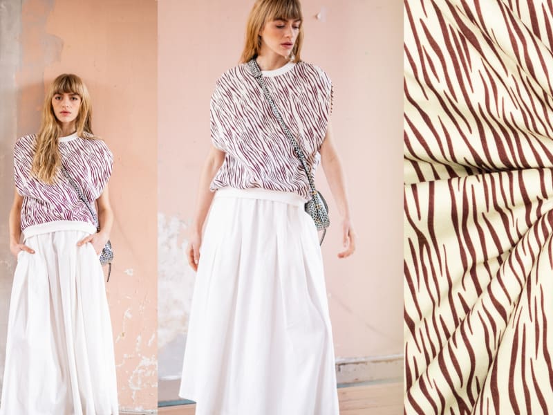 Organic Heavy Sweat brushed, Zebra, Fibre Mood