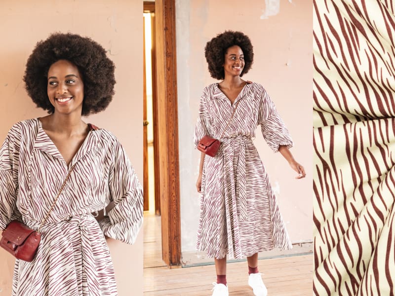 Woven Cotton Poplin Zebra, Fibre Mood