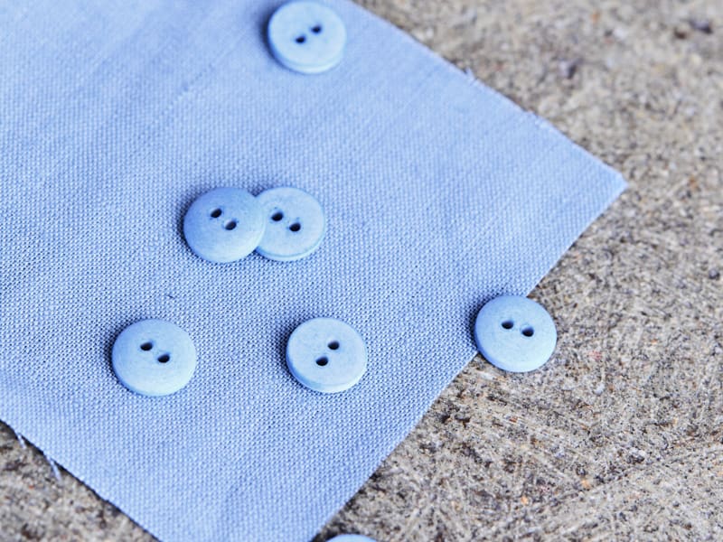 Mind the Maker Curb Cotton Button "Faded Blue", 11mm