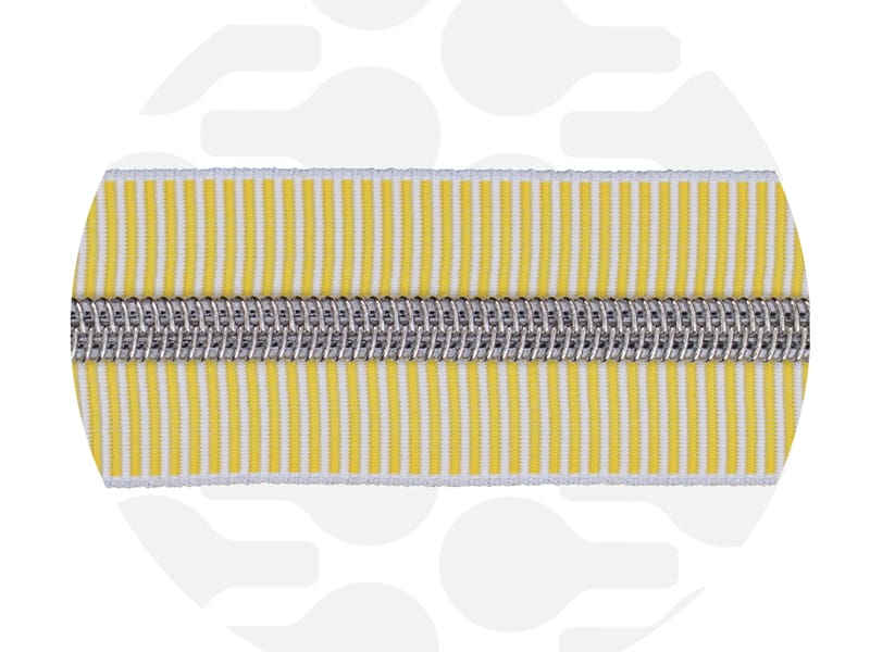 Zipper Zoo Nylon Spirale Striped Sunny, Nickel