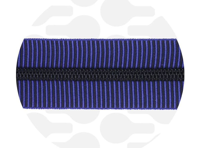 Zipper Zoo Nylon Spirale Striped Blueberry, Black