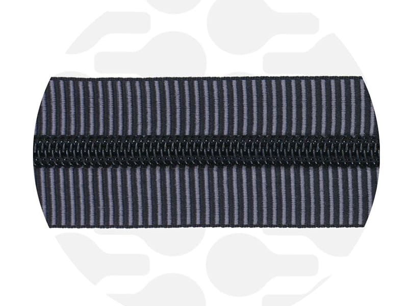 Zipper Zoo Nylon Spirale Striped Graphite, Black