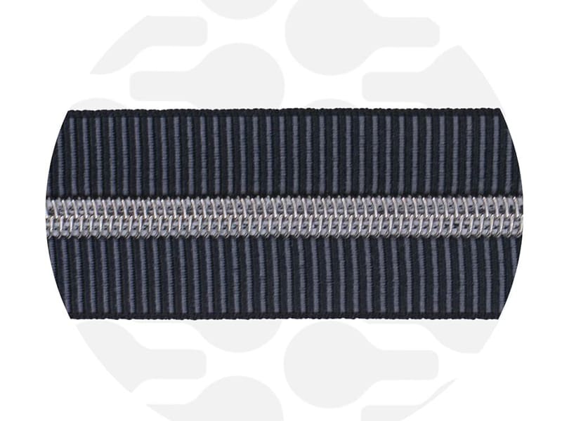 Zipper Zoo Nylon Spirale Striped Graphite, Nickel