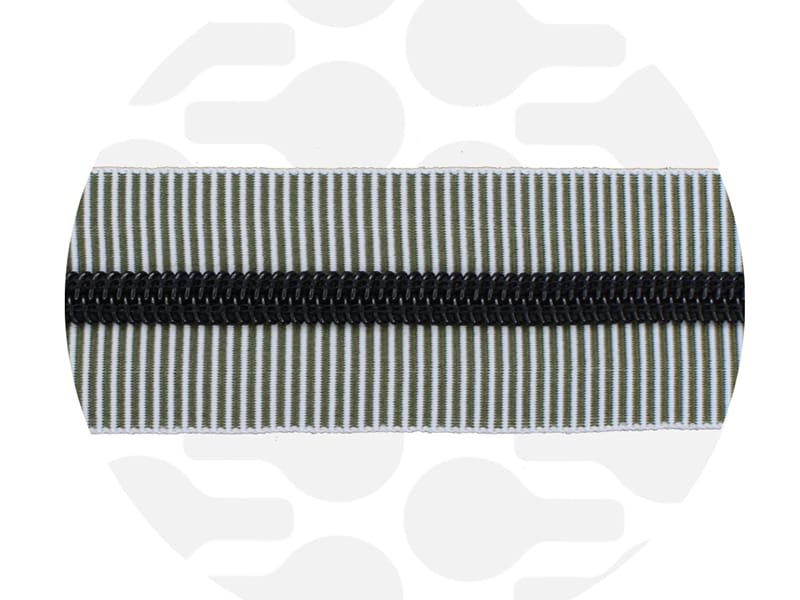 Zipper Zoo Nylon Spirale Striped Olive, Black