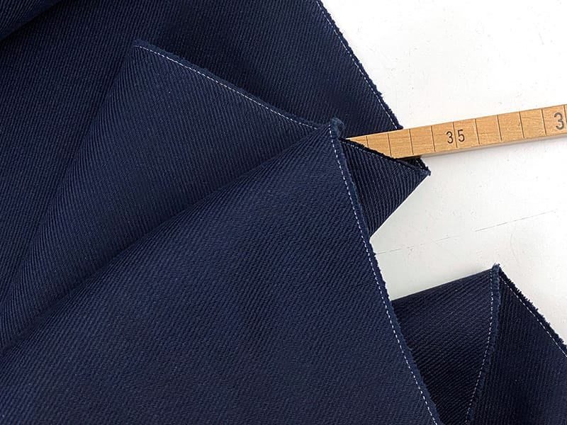 Reststück!!! 0,70m Designerleftover voluminöser Baumwolltwill, Navy – Bild 2