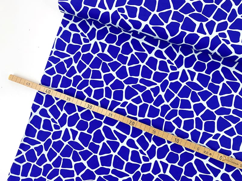 Woven Cotton Popeline Giraffe, Kobalt – Bild 2