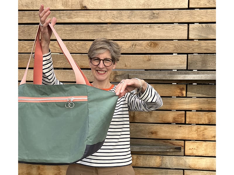 Markttasche B-Fresh b-patterns Nähpaket, Organic Dry Oilskin Lapis & Cotton and Steel – Bild 2