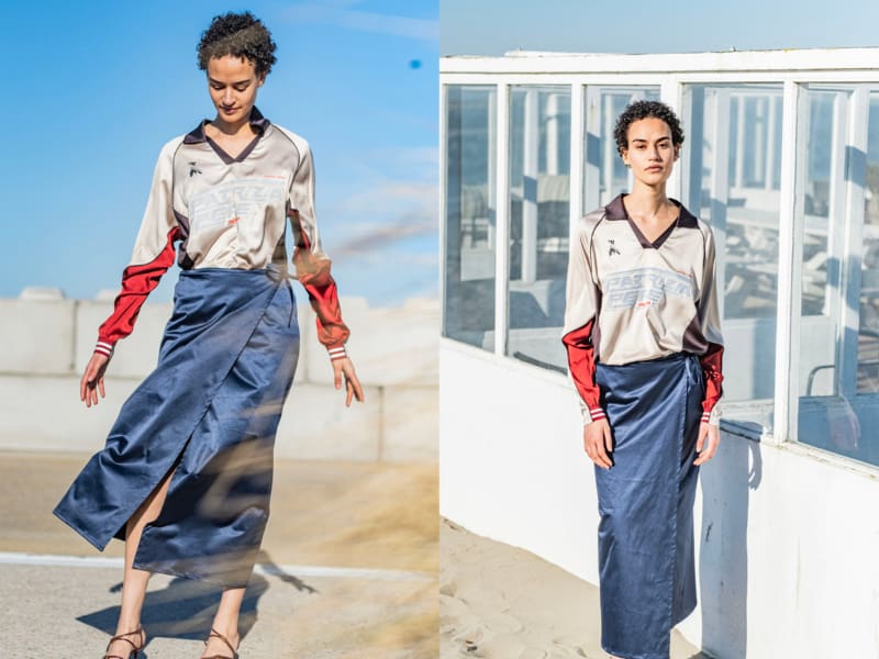 Reststück!!! 0,40m Woven Cotton Satin Brushed, Dark Blue, Fibre Mood