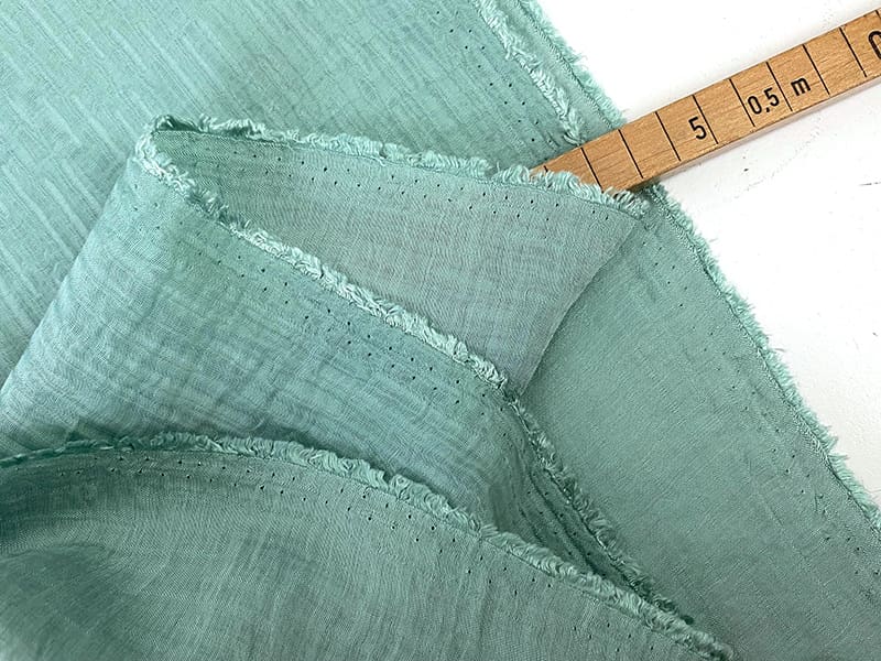 Lyocell Double Gauze Jacquard, Mint – Bild 2