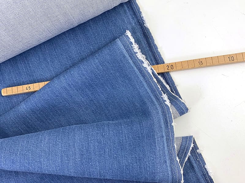 Reststück!!! 0,75m Designer Denim "Baker Lake", Jeansblau