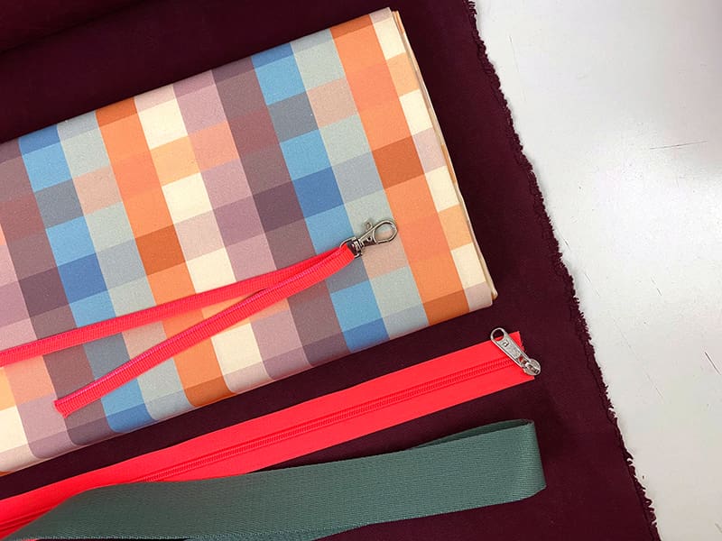 All-In-One Bag Nähpaket, Heavy washed Canvas Mulberry & Art Gallery Check