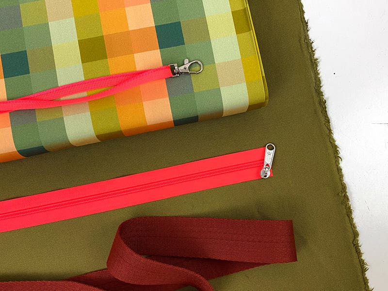 All-In-One Bag Nähpaket, Heavy washed Canvas Pickle & Art Gallery Check