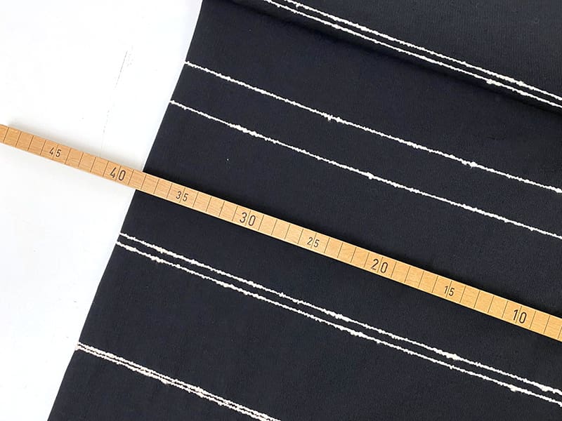 Reststück!!! 0,55m Woven Cotton Maritim, Streifen Schwarz – Bild 3