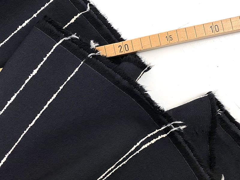Reststück!!! 0,55m Woven Cotton Maritim, Streifen Schwarz – Bild 4
