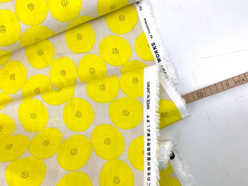 Muddy Works by Tomotake, BW Double Gauze, Lemon – Bild 2