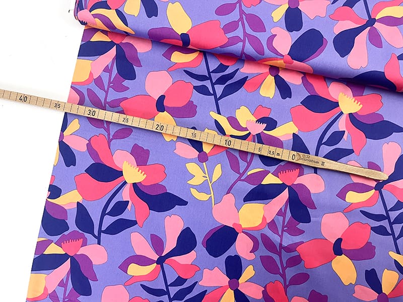 Cotton Satin Cloverdale by Nerida Hansen, Sky Blue – Bild 2