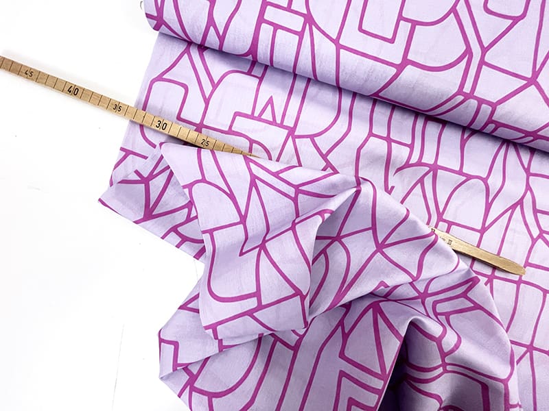 Cotton Voile Town by Nerida Hansen, Lavender