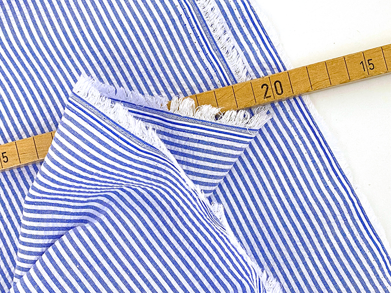 Summer Striped Seersucker, Blau Weiß